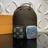 Louis Vuitton新款男包 M56853 路易威登Multipocket双肩包 LV新款男士双肩后背包  ydh4166