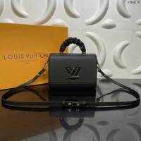 Louis Vuitton新款女包 M58688 路易威登Twist中号手袋 Taurillon皮革 小牛皮抽褶手柄 LV手提女包单肩斜挎包  ydh4218