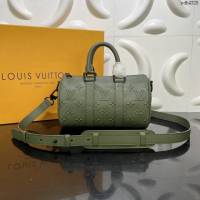 LV專櫃新款包包 路易威登Keepall XS手袋 M57961 LV壓紋皮革手提肩背包  ydh4328