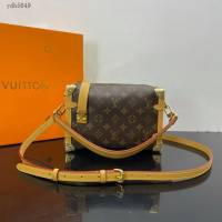 Lv路易威登2023專櫃新款Side Trunk小號手袋 LV老花黃皮單肩斜挎包 M46358 ydh5049
