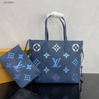 Lv路易威登2023專櫃新款Neverfull中號手袋 LV手提肩背購物袋女包 M46514 M46516 ydh5064