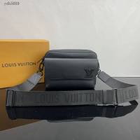 Lv路易威登2023專櫃新款Fastline郵差包 LV黑色小牛皮男士單肩斜挎包 M22482 M22611 ydh5089
