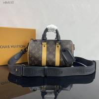 Lv路易威登2023專櫃新款Keepall Bandoulière25手袋 LV老花男士單肩斜挎女包 M46687 ydh5112