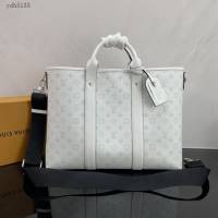 Lv路易威登2023專櫃新款Weekend Tote手袋 LV白花男士手提托特購物袋 M30919 ydh5133