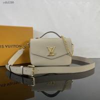 Lv路易威登2023專櫃新款Oxford手袋 LV粒面牛皮革純色手提單肩斜挎女包 M22792 ydh5200