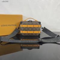 Lv路易威登2023專櫃新款Handle Soft Trunk手袋 LV老花男士單肩斜挎包 M46689 ydh5203