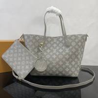 LV路易威登2023专柜新款M23387 镂花牛皮革Blossom中号托特包 ydh5418