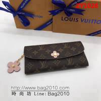 路易威登LV頂級原單 M64202粉色。 路易威登經典Emilie錢夾 時尚而實用 ZY1028