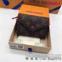 路易威登LV頂級原單 M41938啡色海外Monogram帆布Victorine錢夾 女士錢包 ZY1064