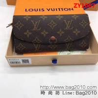路易威登LV頂級原單 M60696啡色海外原單代購級品質實物拍攝原廠進口五金 女士錢包 ZY1067