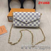 路易威登LV頂級原單M63106白格三合一獨家實拍！PochetteFelicie手袋 手拿包 女士錢包 ZY1068