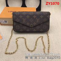 路易威登LV頂級原單 M61276老花三合一獨家實拍 PochetteFelicie手袋 手拿包 女士錢包 ZY1070
