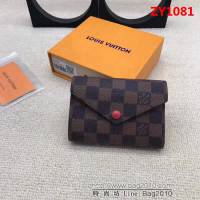 路易威登LV頂級原單 N41659啡格紅Victorine錢夾 ZY1081
