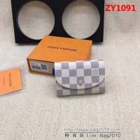 路易威登LV頂級原單 M41939白格粉海外原單 多彩信封式零錢包 ZY1091