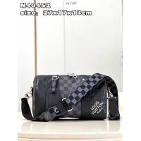 LV專櫃2023新款City Keepall手袋 N40452 路易威登棋盤格紋男士單肩斜挎包 dn1168