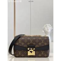 LV專櫃2023新款Marceau鏈條包老花女包 M46127黑 路易威登Pochette Métis手袋 dn1180