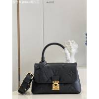 LV專櫃2023新款Madeleine BB手袋 M46010黑壓花 路易威登Empreinte壓紋皮革手提肩背女包 dn1192