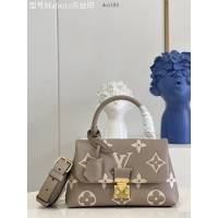 LV專櫃2023新款Madeleine BB手袋 M46012灰絲印 路易威登Empreinte壓紋皮革手提肩背女包 dn1193