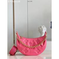 LV專櫃2023新款Over The Moon月亮手袋 M59915玫 路易威登Monogram刺繡腋下肩背斜挎女包 dn1196