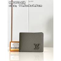 LV專櫃2023新款Multiple錢包 M81734綠 路易威登Aerogram皮革男士短夾錢包 dn1263