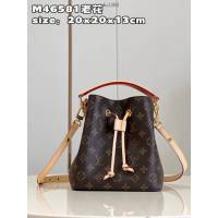 LV專櫃2023新款NéoNoé BB手袋 M46581老花 路易威登經典老花水桶包肩背女包 dn1308