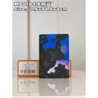 LV專櫃2023新款Room with a View系列卡包 M81784塗鴉藍 路易威登飄浮雲朵圖案經典口袋錢夾 dn1411