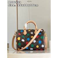 LV專櫃2023新款Speedy25手袋 M46433 路易威登波點圖案手提肩背手提女包 dn1441