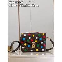 LV專櫃2023新款LV x YK Pochette Métis手袋 路易威登草間彌生合作系列波點圖案郵差包 dn1442