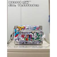 LV專櫃2023新款Mini Soft Trunk手袋 M82008對版 路易威登描繪動物圖案方形盒子包 dn1455
