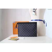 lv手包 Pochette Voyage中號手包 N41696 lv棋盤格男士手拿包  lvqb1252