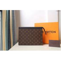 lv手包 M61692老花 Pochette Voyage中號手袋 lv老花男士手拿包  lvqb1253