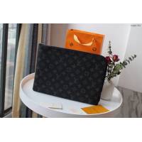 lv手包 ETUI VOYAGE收納袋 M43442 lv黑花手拿包  lvqb1761