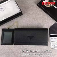 PRADA普拉達 官網同步 簡單時尚 新款女士翻蓋錢夾 1MH132 DD1009