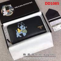PRADA普拉達 專櫃最新款 鬥牛犬造型 女士錢夾 1ＭL506 DD1085