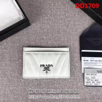PRADA普拉達 專櫃最新款式 頂級原單納帕牛皮 三層信用卡夾 1MC208 DD1709