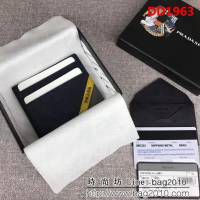 PRADA普拉達 專櫃最新爆款 頂級原單十字紋牛皮 男士卡包 2MC223 DD1963
