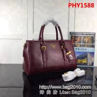 普拉達PRADA原單 2966義大利最新版 原版油蠟皮 手提肩背包 PHY1588