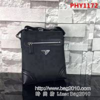 普拉達PRADA原單 0014克色韓國布配皮官網同步 PRADA單肩斜挎包 PHY1172