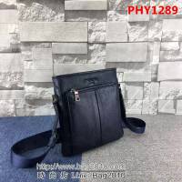 普拉達PRADA原單 2VE378藍色 原單荔枝紋 PRADA男士單肩斜挎包 PHY1289