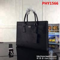 普拉達PRADA原單 最新款 2VG014-1F克色原單荔枝紋 男士公事包 PHY1566