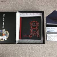 prada錢包 普拉達專櫃最新聖誕限量款系列 2MO004 PRADA男士短款錢夾  pyd2104