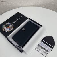 prada錢包 普拉達專櫃最新款 摔紋牛皮男士長錢包 1ML506 prada經典款單拉鏈錢包  pyd2156