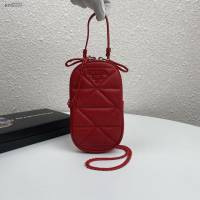 prada女包 普拉達專櫃新款斜挎包 1DH030 Prada紅色手機包  pyd2223