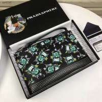 prada手包 普拉達新款皮革手拿包 2NH005 PRADA十字紋牛皮黑色手拿包  pyd2242
