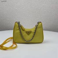 prada女包 普拉達新款mini Hobo小雞黃手拎包 1TT122 Prada單肩斜挎包 Prada三合一腋下包  pyd2353