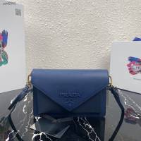 prada女包 普拉達新款女士斜挎包 1BP020 Prada單肩小包 Saffiano皮 Prada翻蓋包  pyd2362