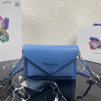 prada女包 普拉達新款女士斜挎包 1BP020 Prada單肩小包 Saffiano皮 Prada翻蓋包  pyd2363