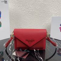 prada女包 普拉達新款女士斜挎包 1BP020 Prada單肩小包 Saffiano皮 Prada翻蓋包  pyd2366