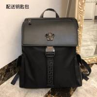 VERSACE男包 范思哲最新款书包 顶级原单货 黑色 男士双肩包 335-1  rdn1010