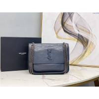 YSL爆款女士包包 聖羅蘭經典款niki油蠟皮包包 YSL肩背斜挎包 498894  jjh1035